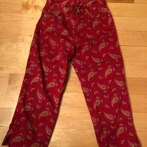 Ralp Lauren Red Paisley Crop Pants Size 4